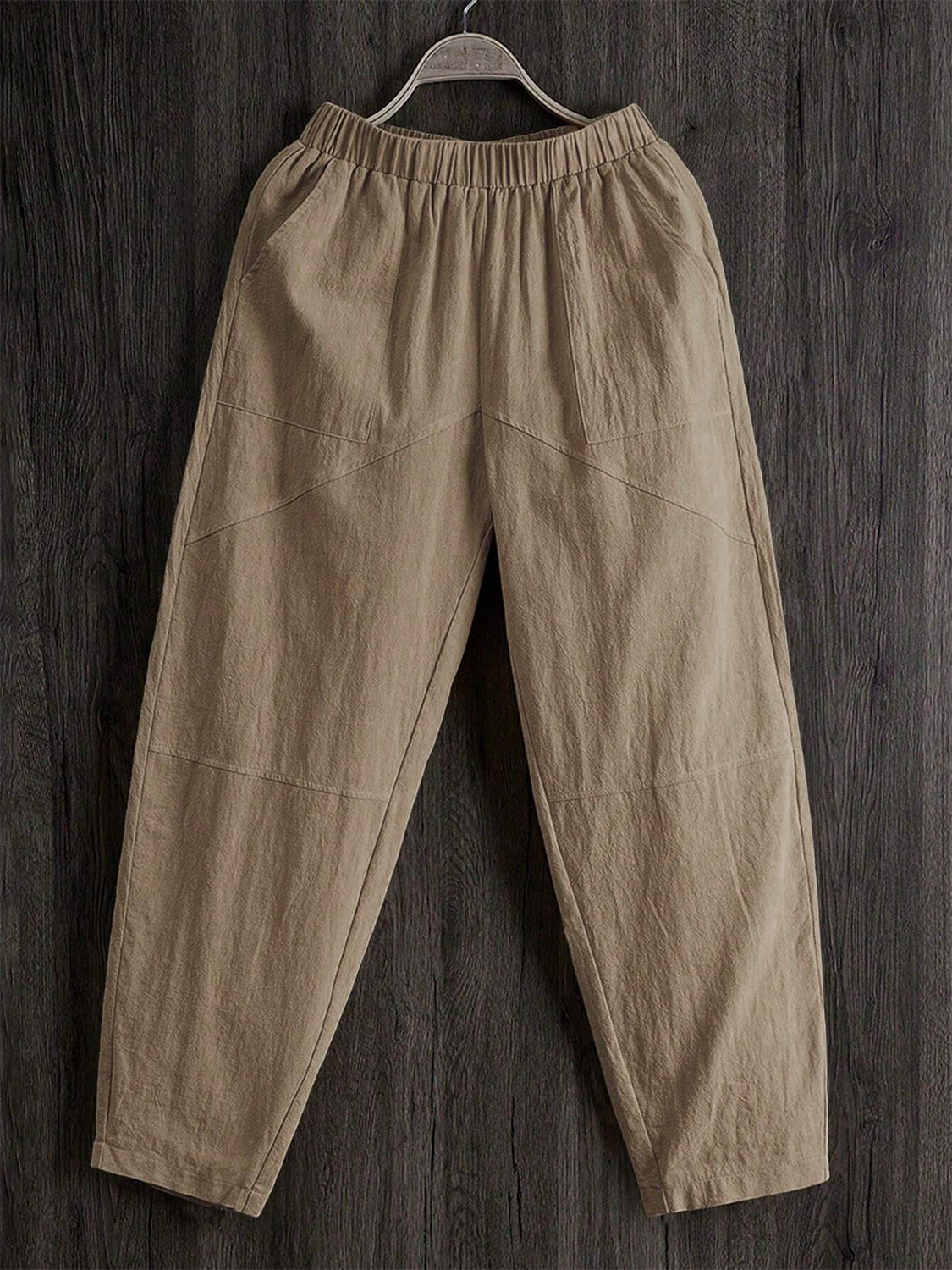 Elastic Waist Pants with Pockets