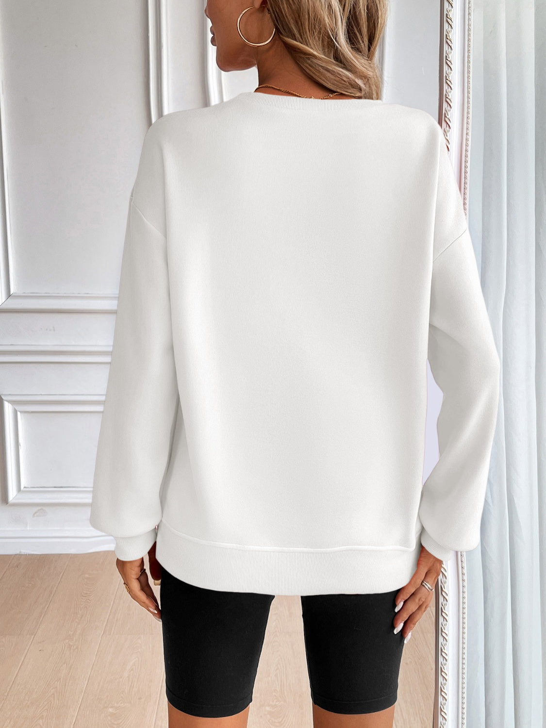 Ivy Lane Round Neck Long Sleeve Sweatshirt