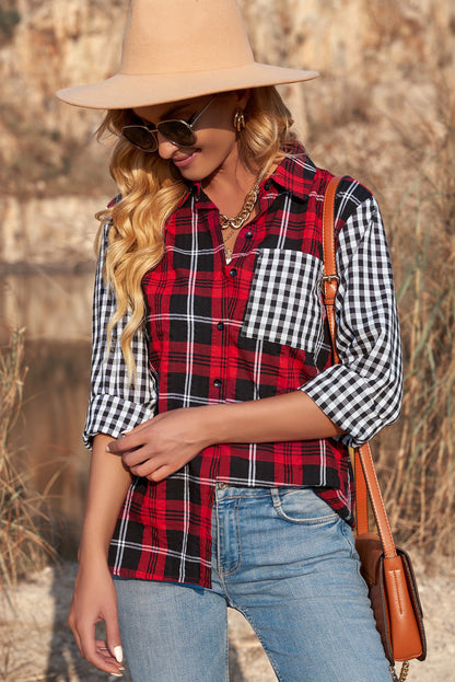 Plaid Button Up Long Sleeve Shirt