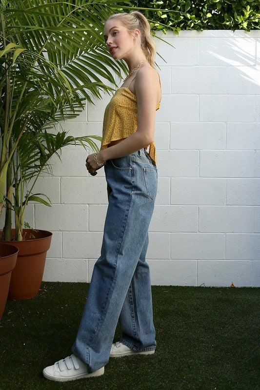 SL Yellow Floral Tank Top