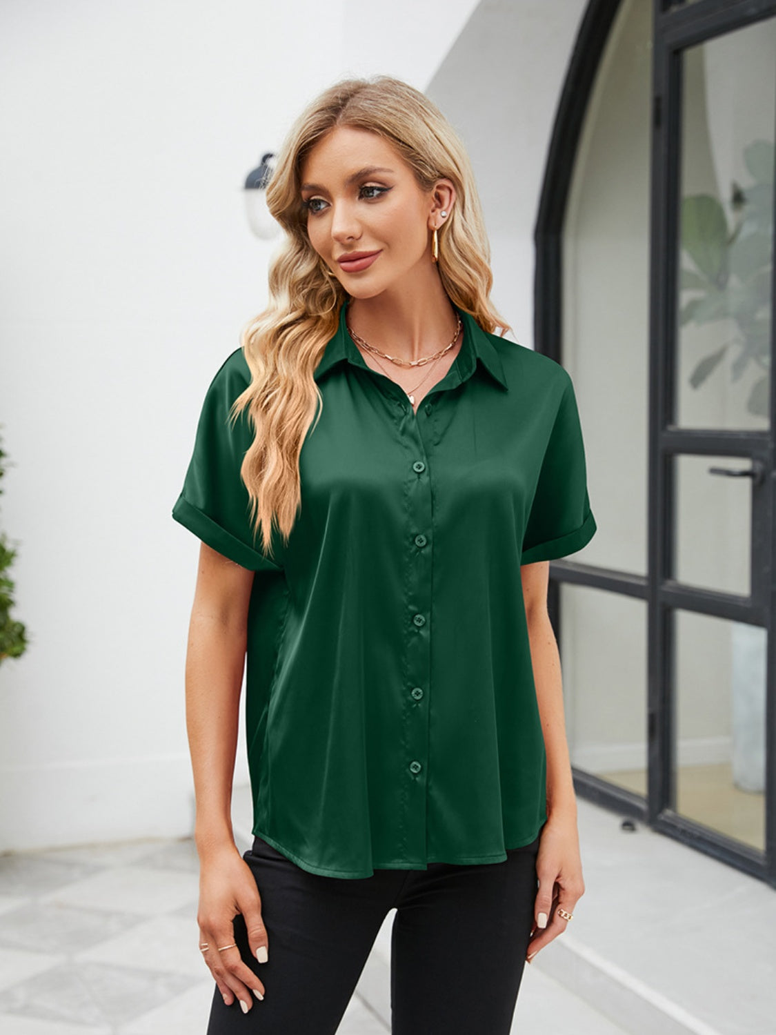 Button Up Short Sleeve Shirt