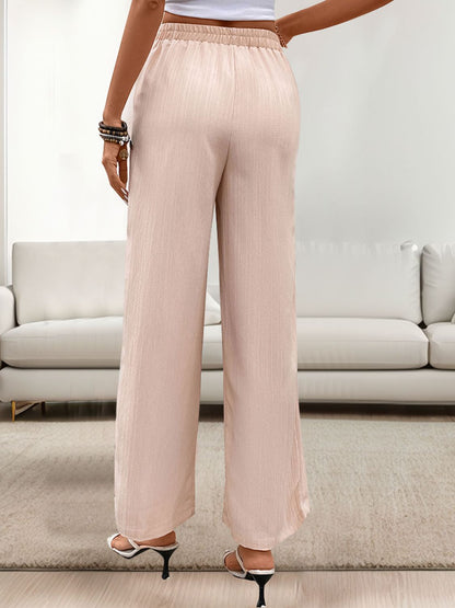 Perfee Tied Wide Leg Pants with Pockets