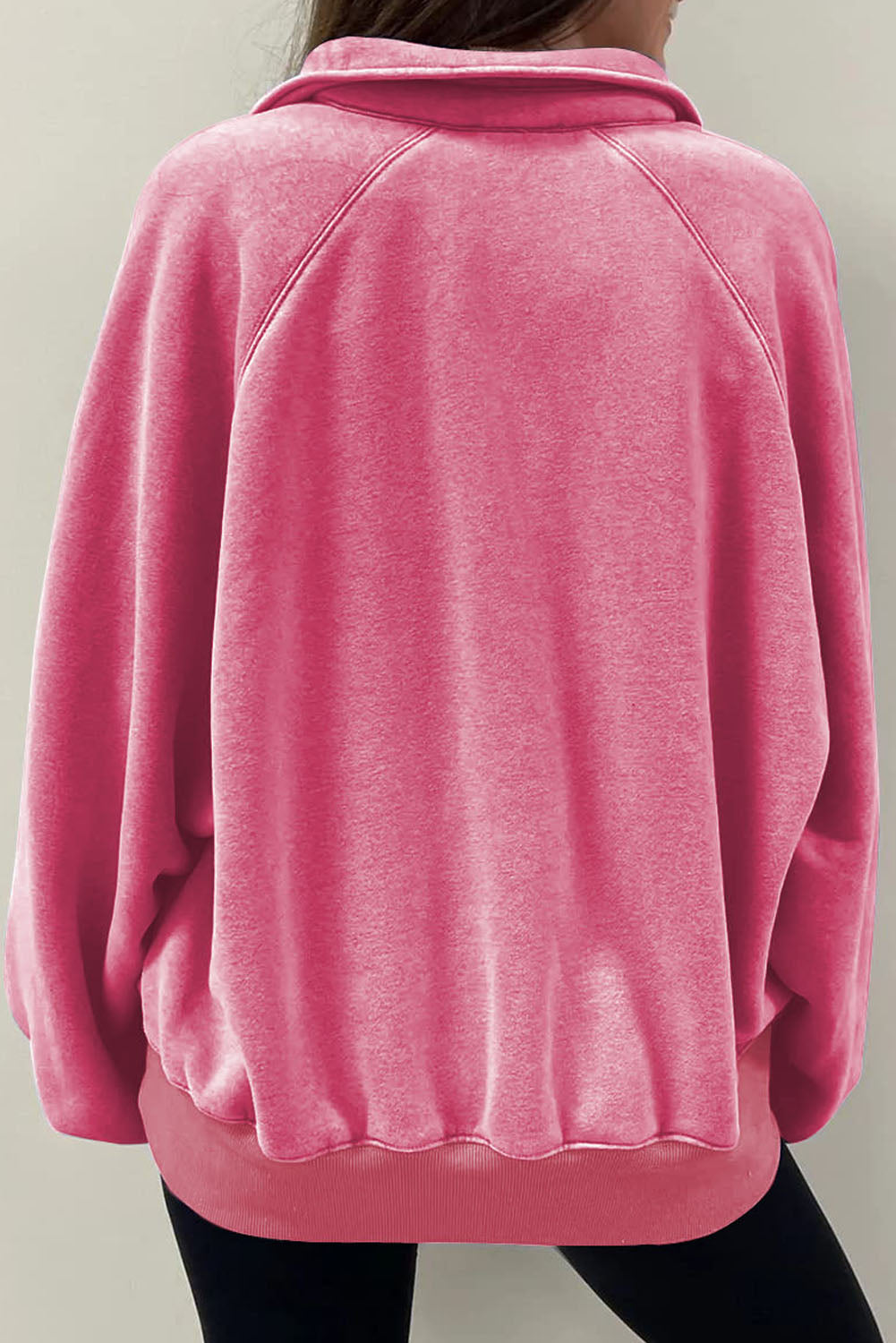 Half Snap Long Sleeve Sweatshirt