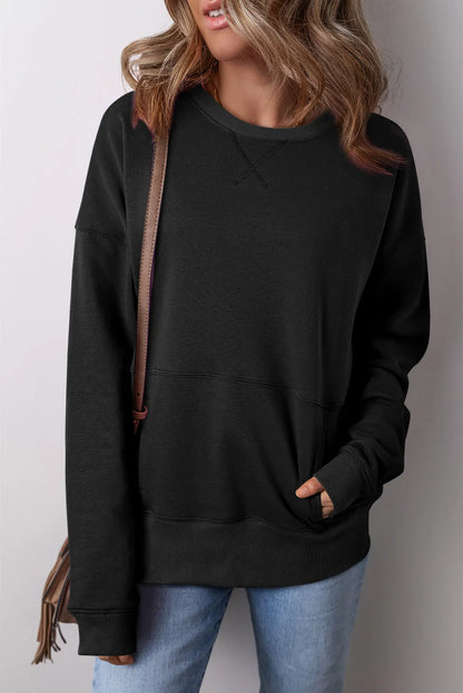 Round Neck Long Sleeve Sweatshirt