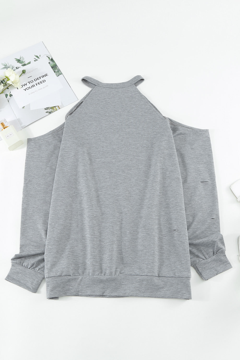 Cold Shoulder Long Sleeve Sweatshirt