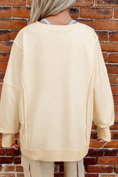 LOVE Patch Round Neck Sweater