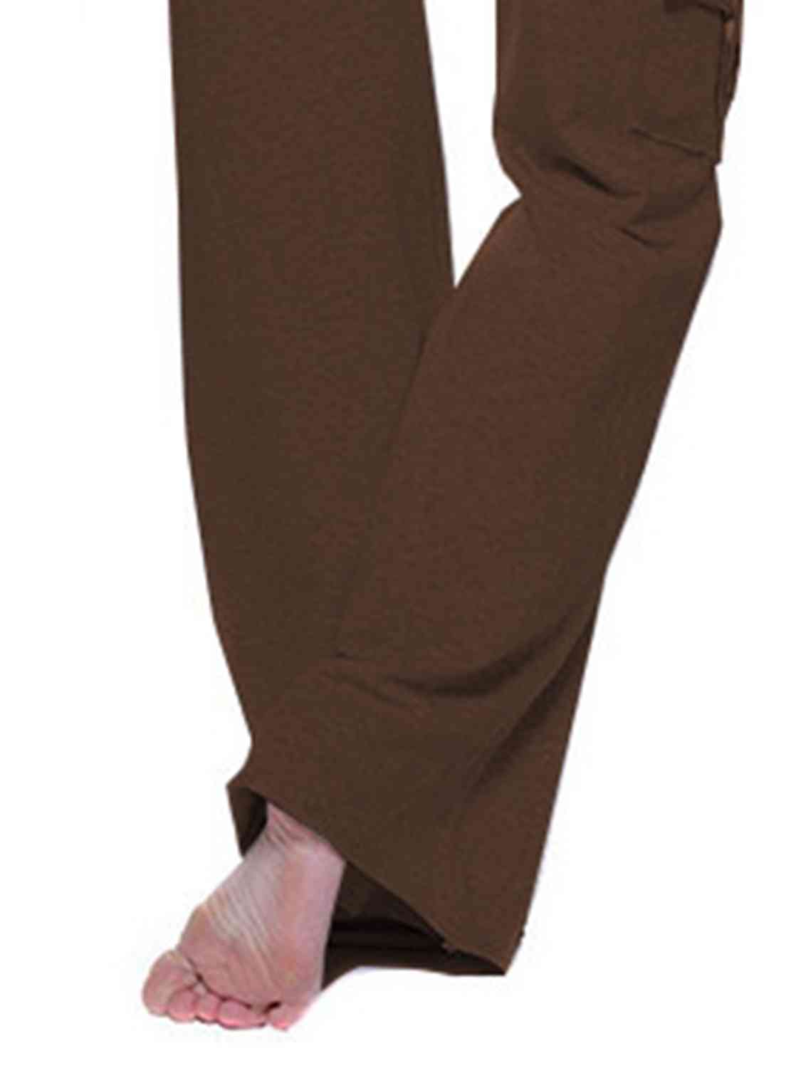 Mid Waist Pants with Pockets