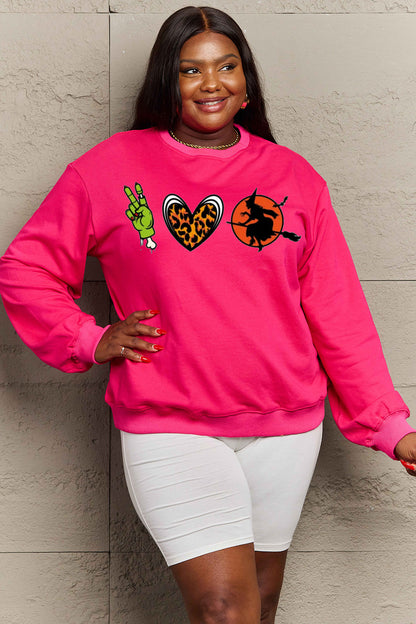 Simply Love Full Size Drop Shoulder Graphic Sweatshirt