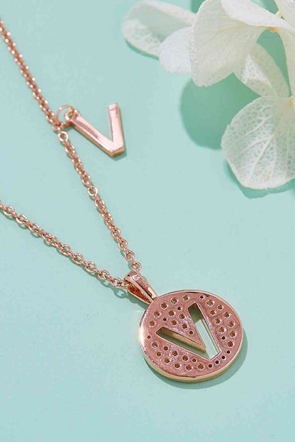 Moissanite U to Z Pendant Necklace