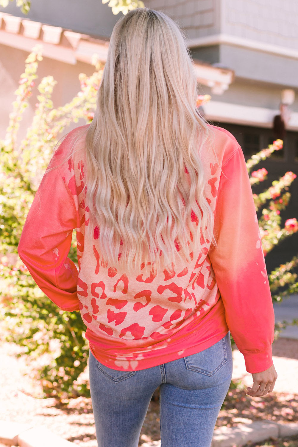 Printed Round Neck Dropped Shoulder Sweatshirt