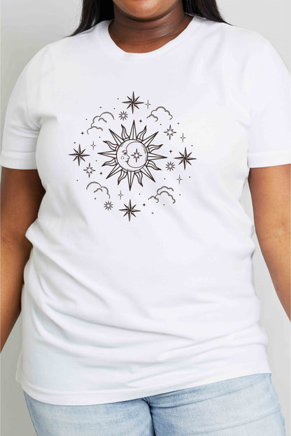 Simply Love Full Size Celestial Graphic Short Sleeve Cotton Tee