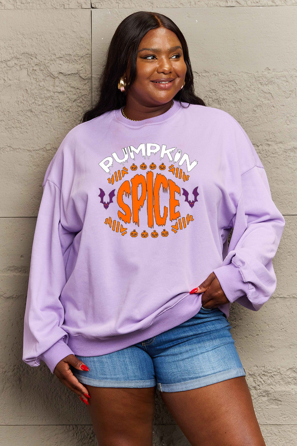 Simply Love Full Size PUMPKIN SPICE Graphic Sweatshirt