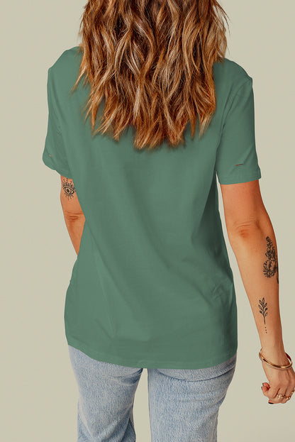 Distressed Round Neck Tee