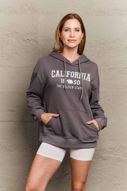 Simply Love Simply Love Full Size CALIFORNIA 1850 THE GOLDEN STATE Graphic Hoodie