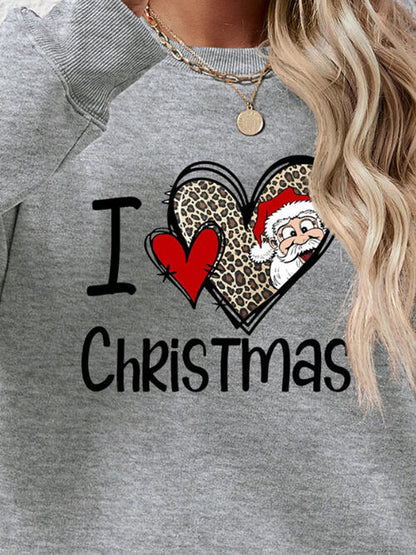 CHRISTMAS Graphic Round Neck Sweatshirt