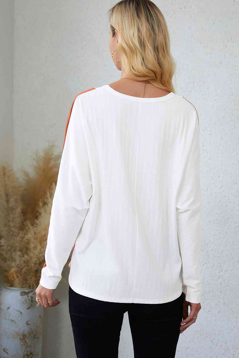 Color Block Long Sleeve T-Shirt