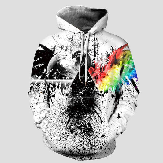 Full Size Printed Drawstring Hoodie with Pockets